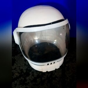 NASA White Astronaut Helmet with Clear Visor one size fits kids or adults